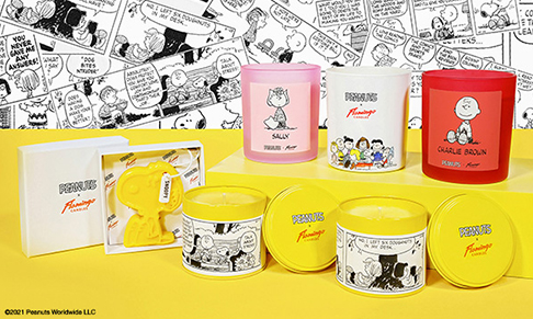Flamingo Candles collaborates with Peanuts 